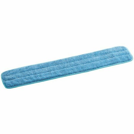 LAVEX 24'' Blue Microfiber Hook & Loop Wet / Dry Mop Pad 274MFFM24BL